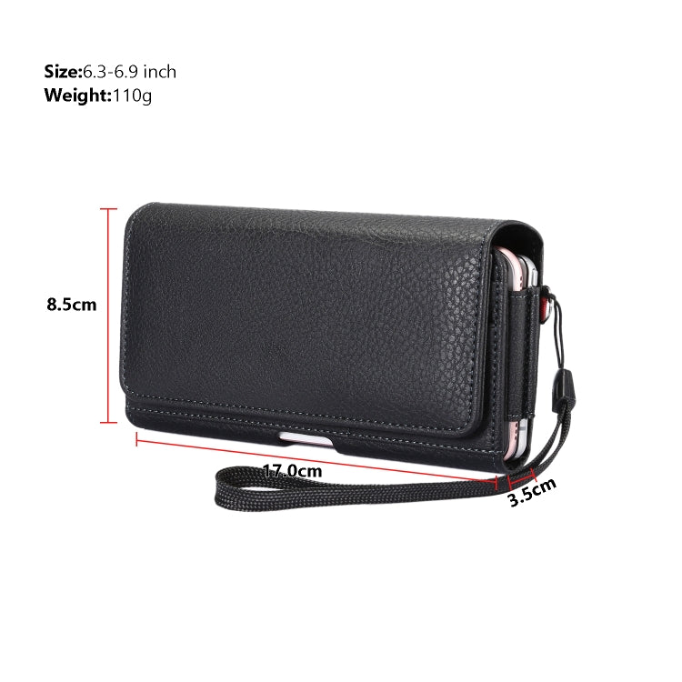 Custodia marsupio in pelle PU con slot carte 6,7 pollici
