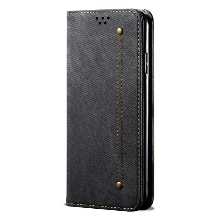 Custodia portafoglio in pelle effetto denim per Samsung Galaxy