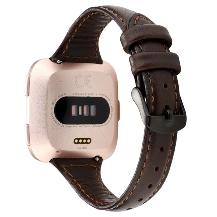 Cinturino in vera pelle per Fitbit Versa