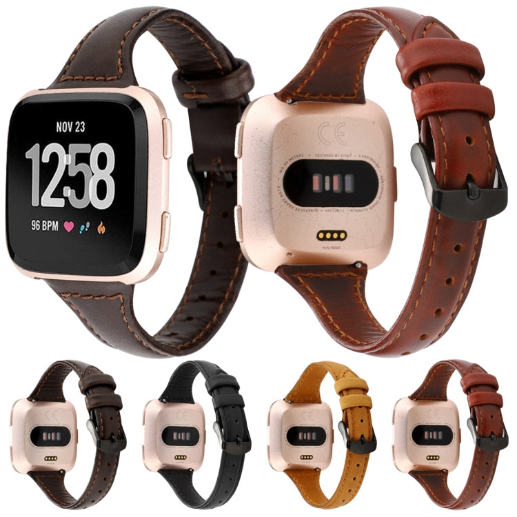 Cinturino in vera pelle per Fitbit Versa