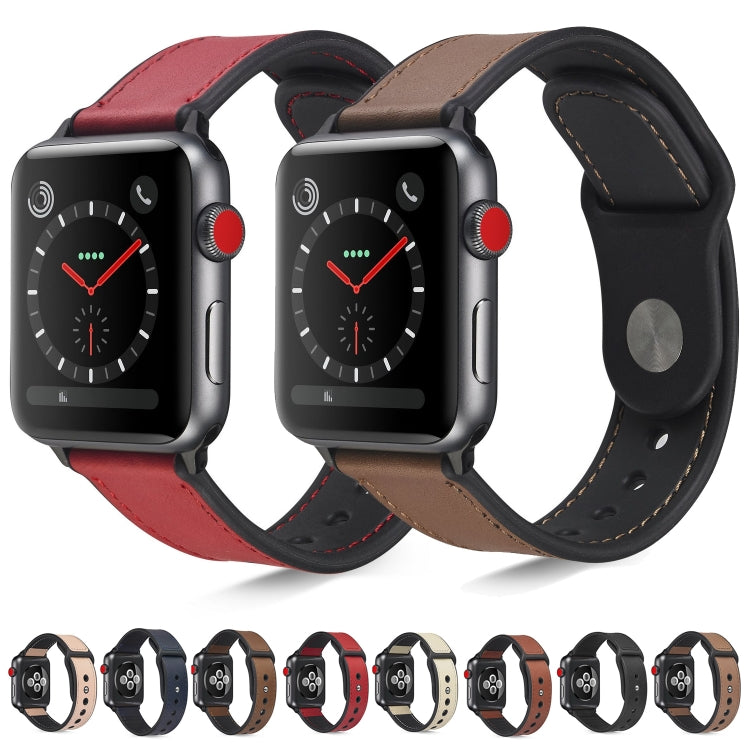 Cinturino TPU con pelle incollata per Apple Watch 40mm e 38mm