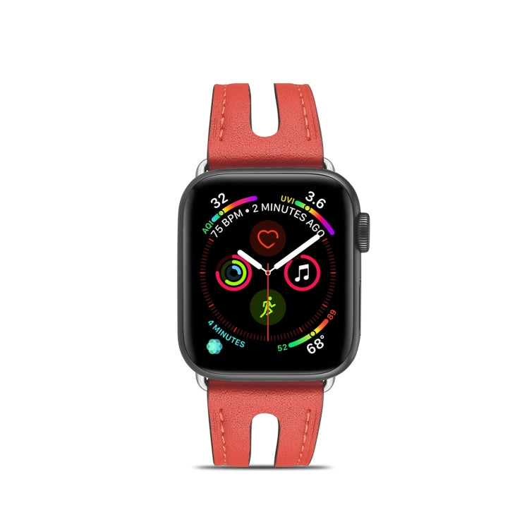 Cinturino in pelle pieno fiore per Apple Watch 38-40 mm