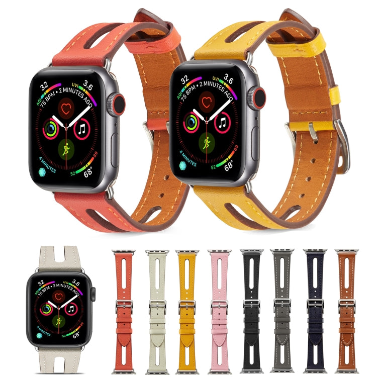 Cinturino in pelle pieno fiore per Apple Watch 38-40 mm