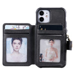 Custodia portafoglio con cerniera per iPhone 12 mini