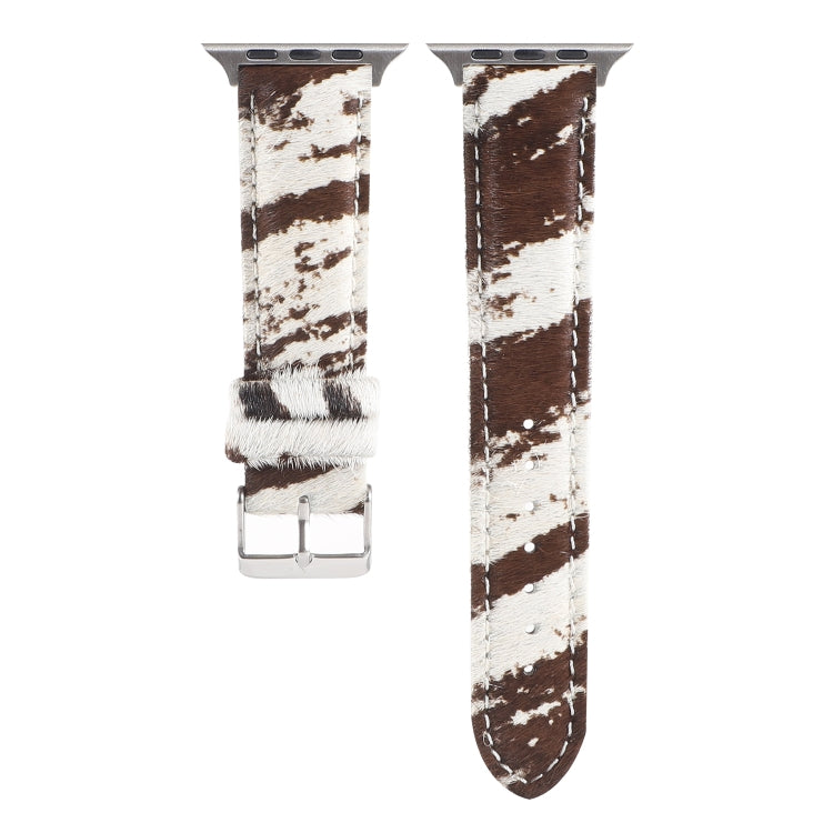 Cinturino in pelle con stampa leopardata per Apple Watch