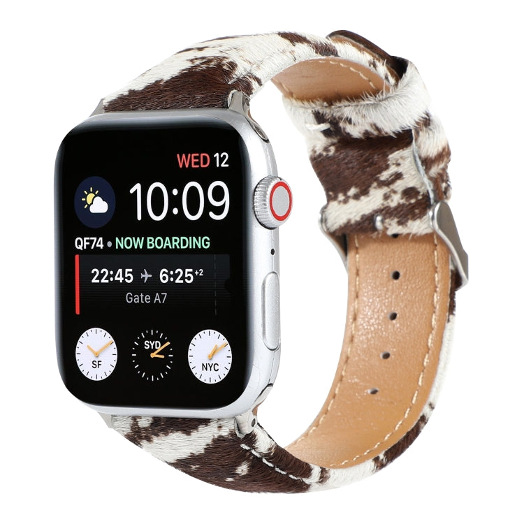 Cinturino in pelle con stampa leopardata per Apple Watch