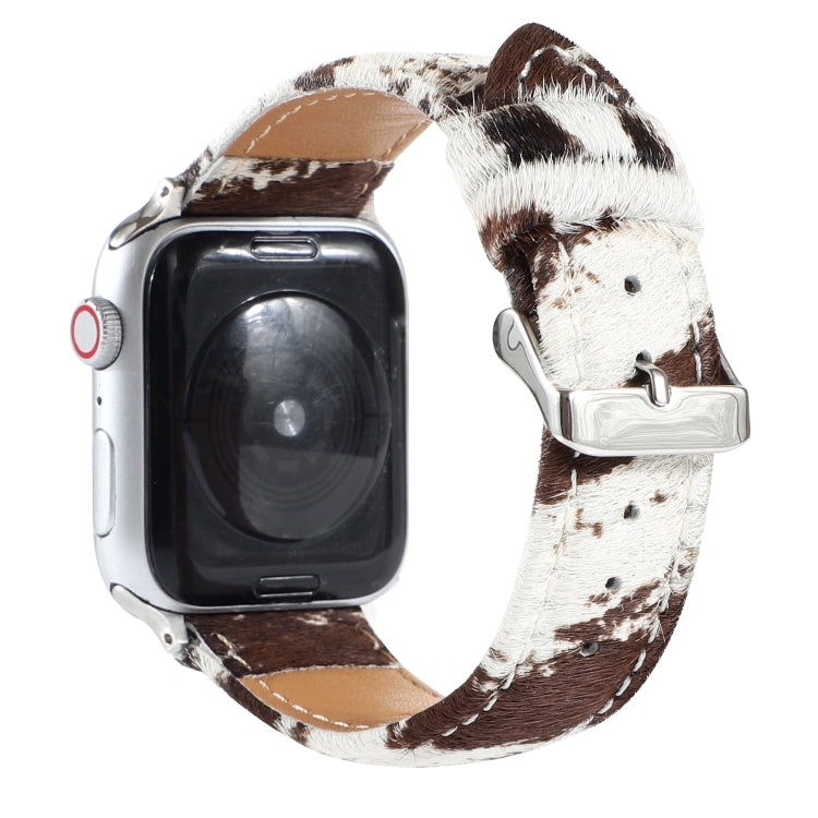 Cinturino in pelle con stampa leopardata per Apple Watch