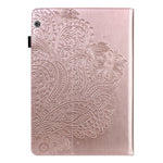Custodia in pelle flip orizzontale con motivo in rilievo pavone TPU + PU con supporto e slot per carte e portafoglio e funzione sleep / wake-up, For Huawei MediaPad T5 10 inch