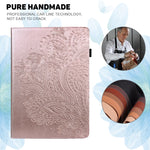 Custodia in pelle flip orizzontale con motivo in rilievo pavone TPU + PU con supporto e slot per carte e portafoglio e funzione sleep / wake-up, For Huawei MediaPad T5 10 inch