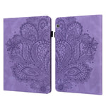 Custodia in pelle flip orizzontale con motivo in rilievo pavone TPU + PU con supporto e slot per carte e portafoglio e funzione sleep / wake-up, For Huawei MediaPad T5 10 inch