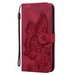 Custodia in pelle a vibrazione orizzontale con goffratura farfalle effetto pelle retrò con supporto, slot per carte e portafoglio, For Nokia 2.4, For Nokia 3.4