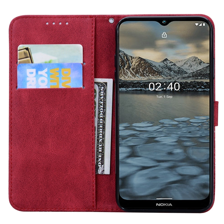 Custodia in pelle a vibrazione orizzontale con goffratura farfalle effetto pelle retrò con supporto, slot per carte e portafoglio, For Nokia 2.4, For Nokia 3.4