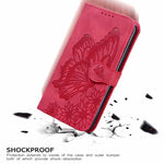 Custodia in pelle a vibrazione orizzontale con goffratura farfalle effetto pelle retrò con supporto, slot per carte e portafoglio, For Nokia 2.4, For Nokia 3.4