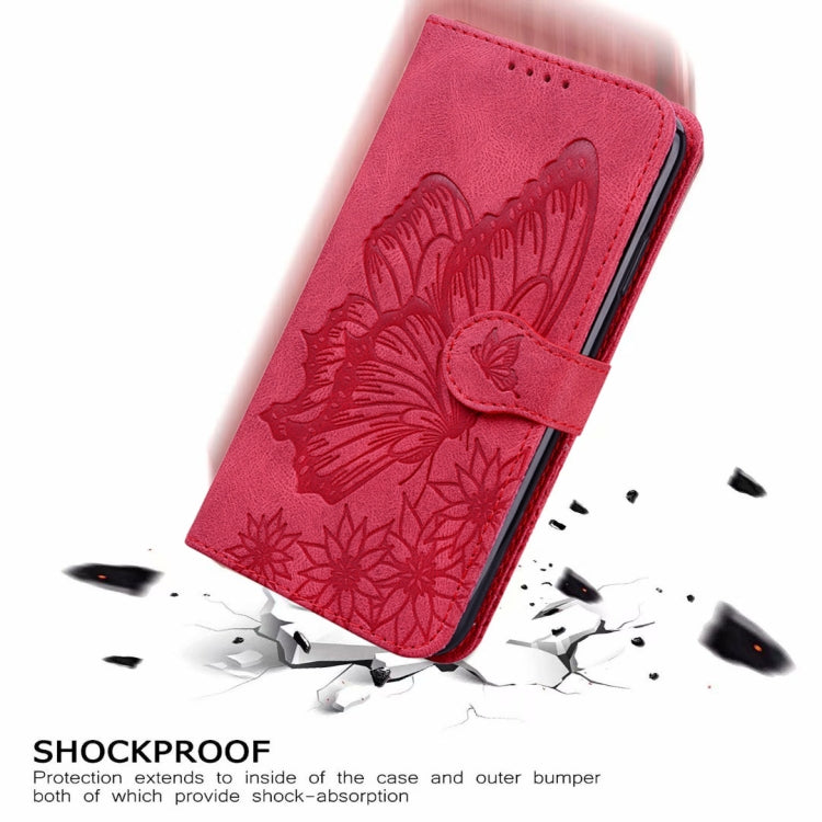 Custodia in pelle a vibrazione orizzontale con goffratura farfalle effetto pelle retrò con supporto, slot per carte e portafoglio, For Nokia 2.4, For Nokia 3.4