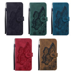 Custodia in pelle a vibrazione orizzontale con goffratura farfalle effetto pelle retrò con supporto, slot per carte e portafoglio, For Nokia 2.4, For Nokia 3.4