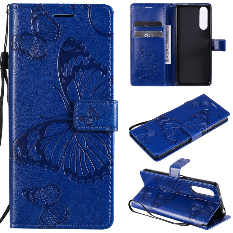 Custodia portafoglio in pelle con farfalle 3D per Huawei P smart