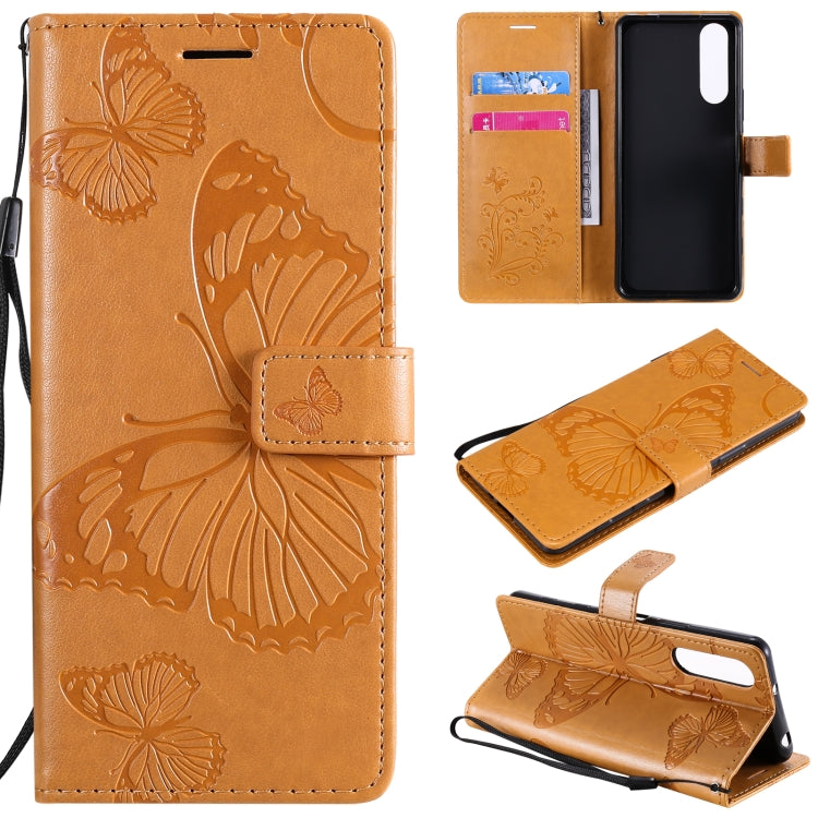 Custodia portafoglio in pelle con farfalle 3D per Huawei P smart