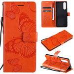 Custodia portafoglio in pelle con farfalle 3D per Huawei P smart