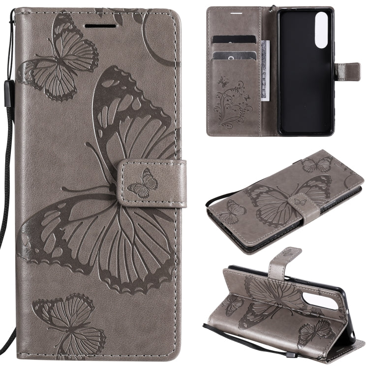 Custodia portafoglio in pelle con farfalle 3D per Huawei P smart