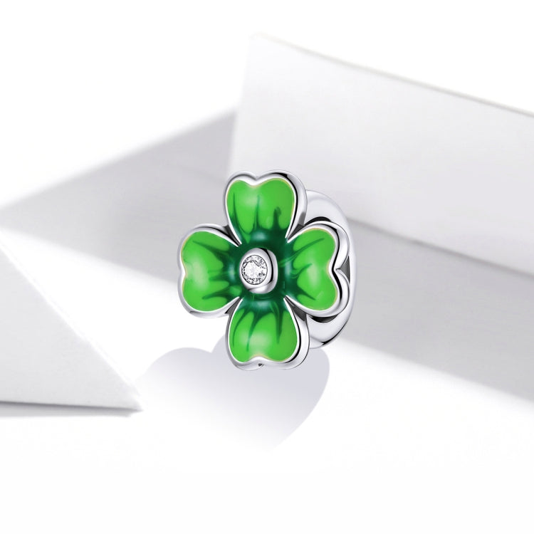 Perline trifoglio portafortuna in argento sterling S925