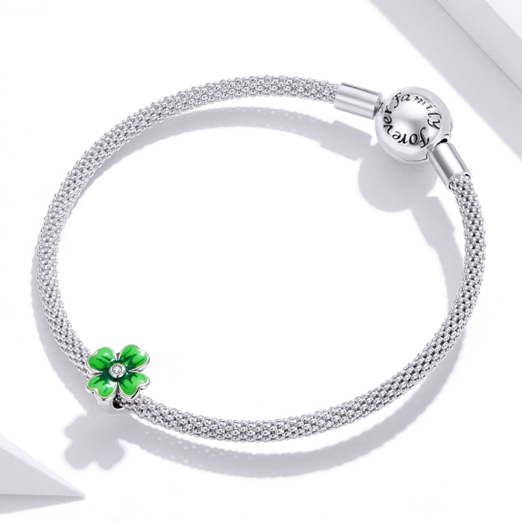 Perline trifoglio portafortuna in argento sterling S925