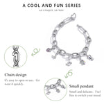 Bracciale donna argento sterling S925 Paperclip Love