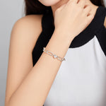 Bracciale donna argento sterling S925 Paperclip Love