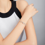 Bracciale donna argento sterling S925 Paperclip Love