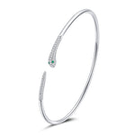Braccialetto serpente aperto in argento sterling S925