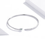 Braccialetto serpente aperto in argento sterling S925