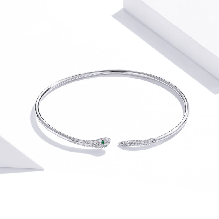 Braccialetto serpente aperto in argento sterling S925
