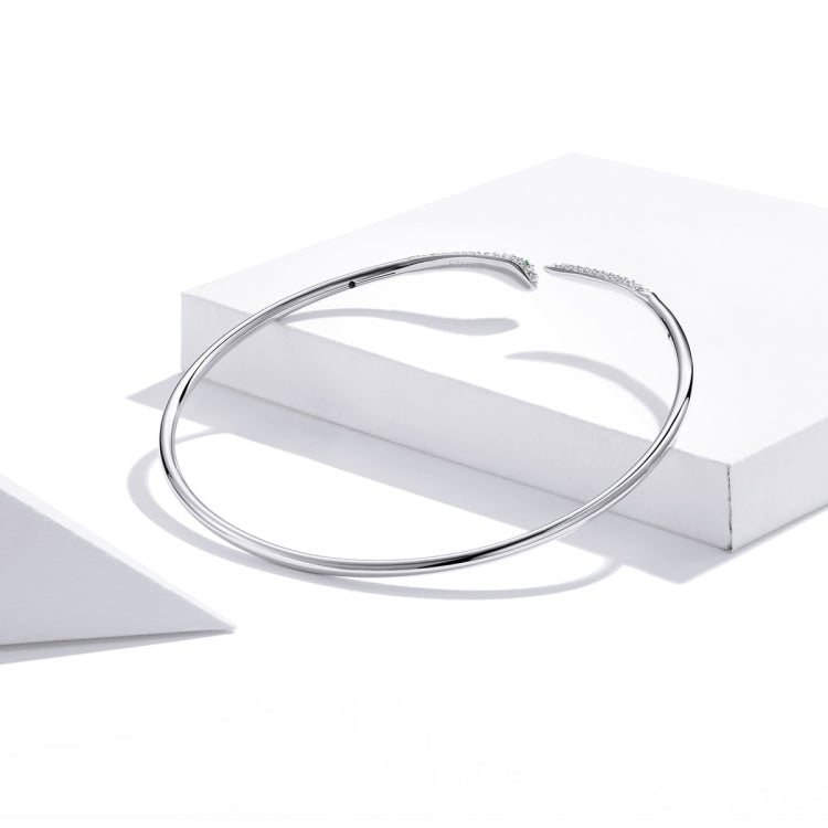 Braccialetto serpente aperto in argento sterling S925