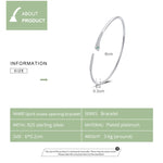 Braccialetto serpente aperto in argento sterling S925