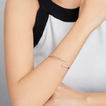 Braccialetto serpente aperto in argento sterling S925