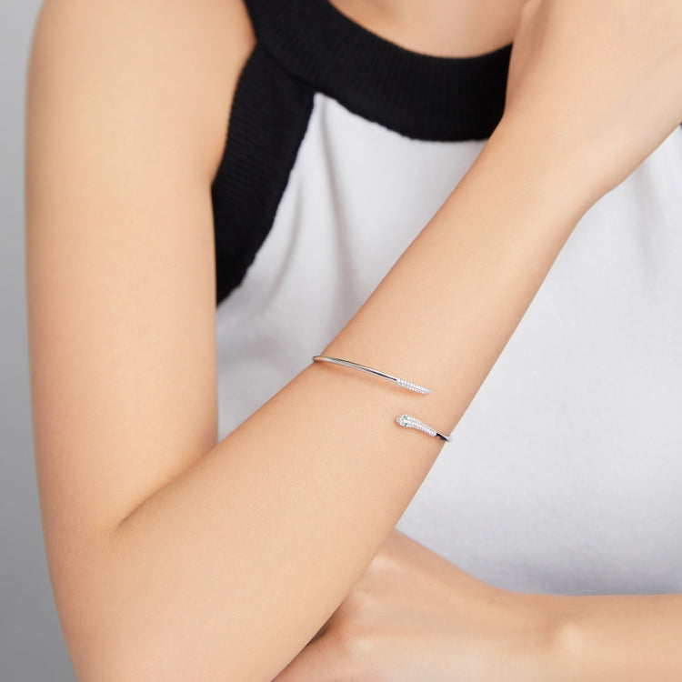 Braccialetto serpente aperto in argento sterling S925