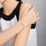 Braccialetto serpente aperto in argento sterling S925