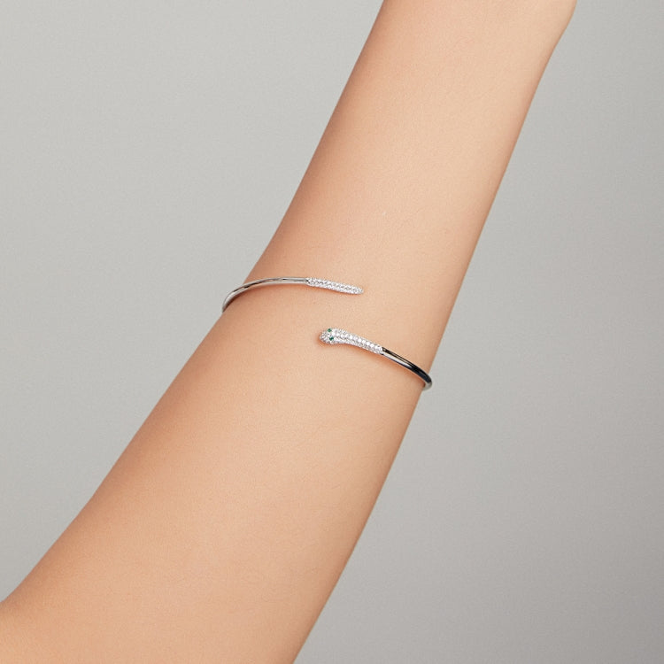 Braccialetto serpente aperto in argento sterling S925