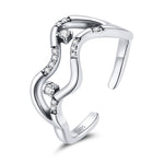 Anello aperto donna argento 925 con zirconi Galaxy Stars
