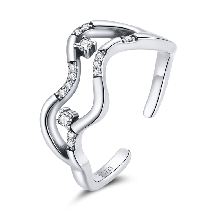 Anello aperto donna argento 925 con zirconi Galaxy Stars