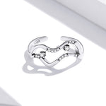 Anello aperto donna argento 925 con zirconi Galaxy Stars