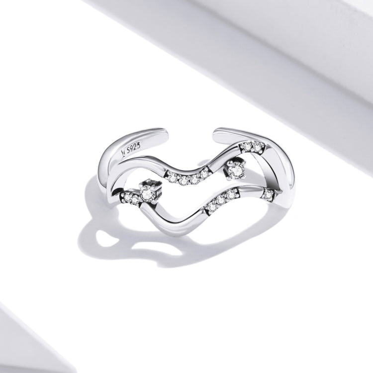 Anello aperto donna argento 925 con zirconi Galaxy Stars
