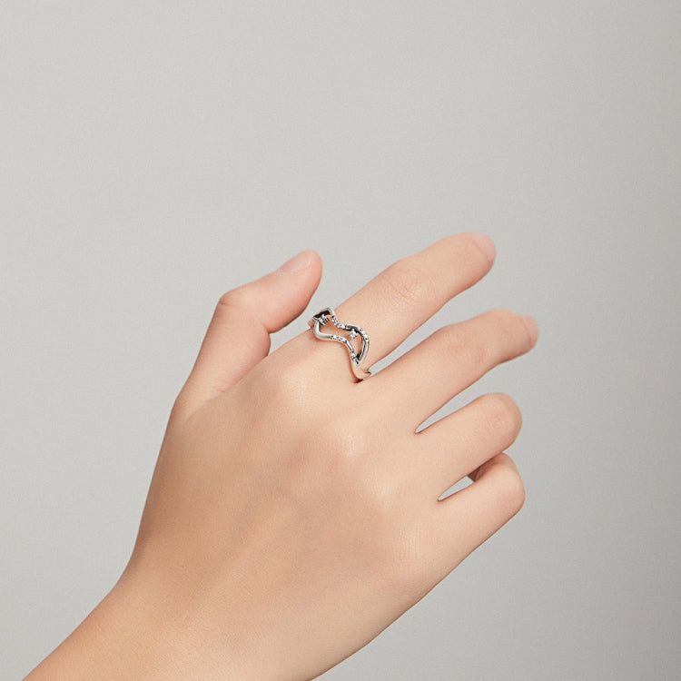 Anello aperto donna argento 925 con zirconi Galaxy Stars
