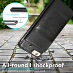 Custodia TPU con supporto e slot carte per iPhone 6