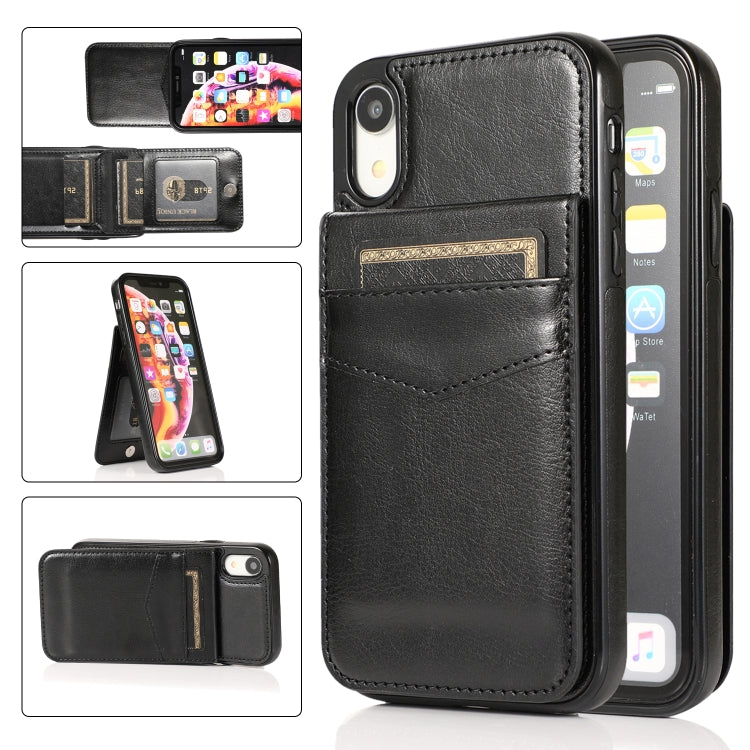 Custodia TPU con supporto e slot carte per iPhone