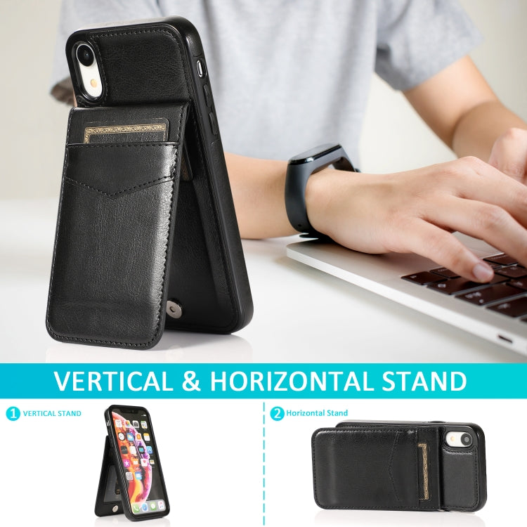 Custodia TPU con supporto e slot carte per iPhone
