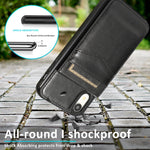 Custodia TPU con supporto e slot carte per iPhone