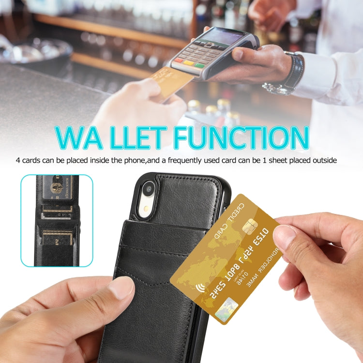 Custodia TPU con supporto e slot carte per iPhone
