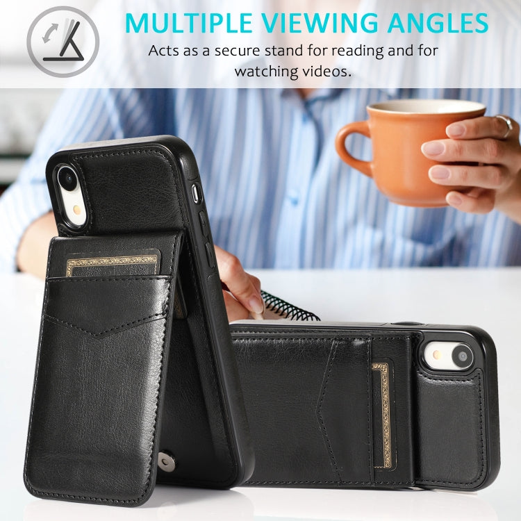 Custodia TPU con supporto e slot carte per iPhone