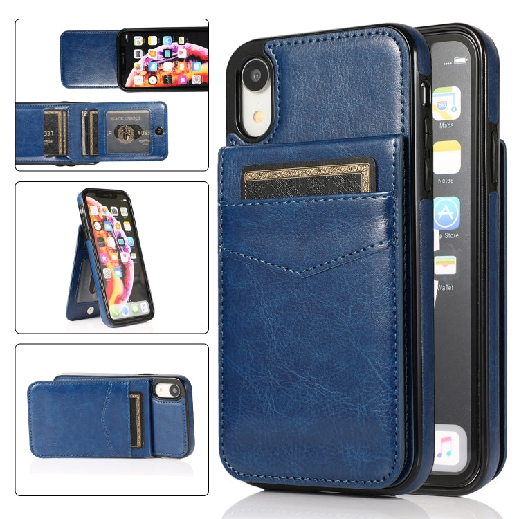 Custodia TPU con supporto e slot carte per iPhone