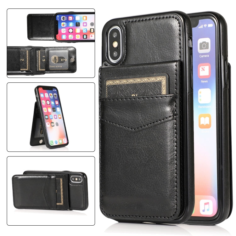 Custodia TPU con supporto e slot carte per iPhone